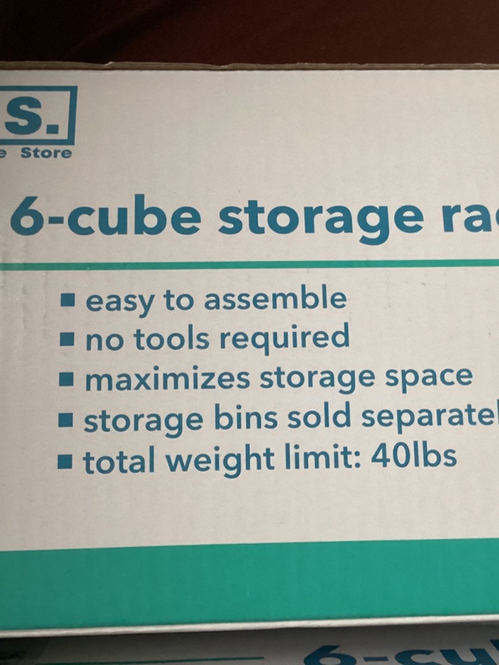 C.O.S. 6-Cube Storage Rack - Set of 2 New in box - Picture 6 of 8